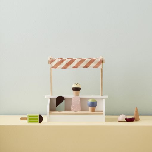 Glasstånd med glassar i trä från Kids concept