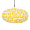 Lampskärm i tyg gul/vit Lupine oval från Afroart