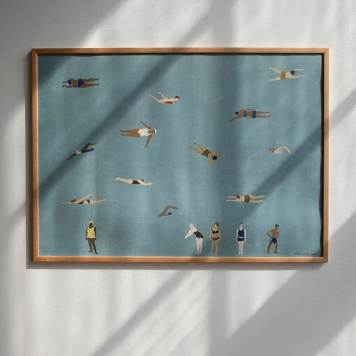 Poster med simmare Swimmers från Fine Little Day